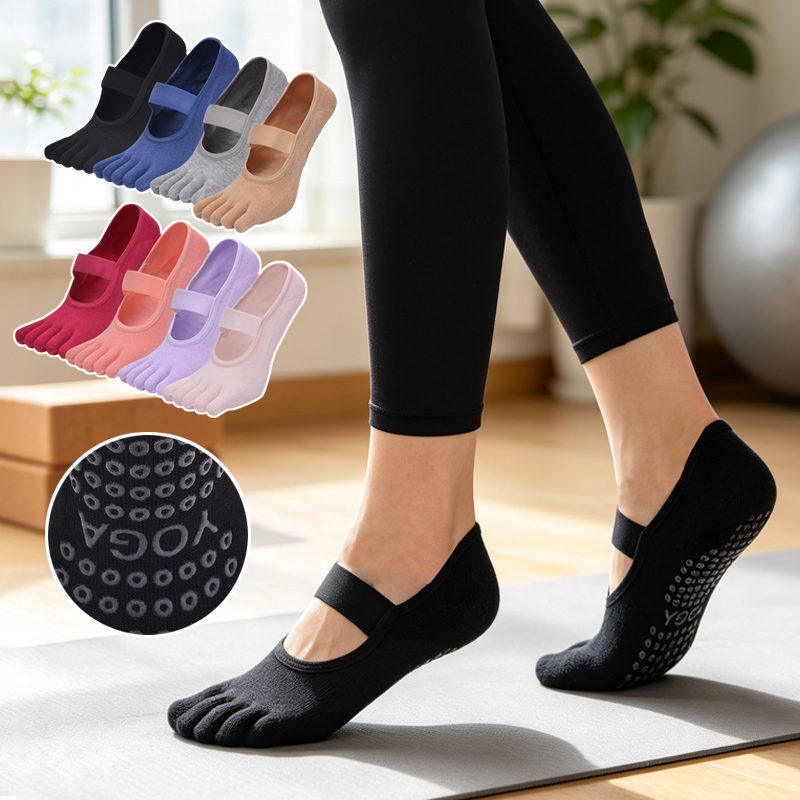 Yoga Mat - Calcetines de pilates antideslizantes con cinco