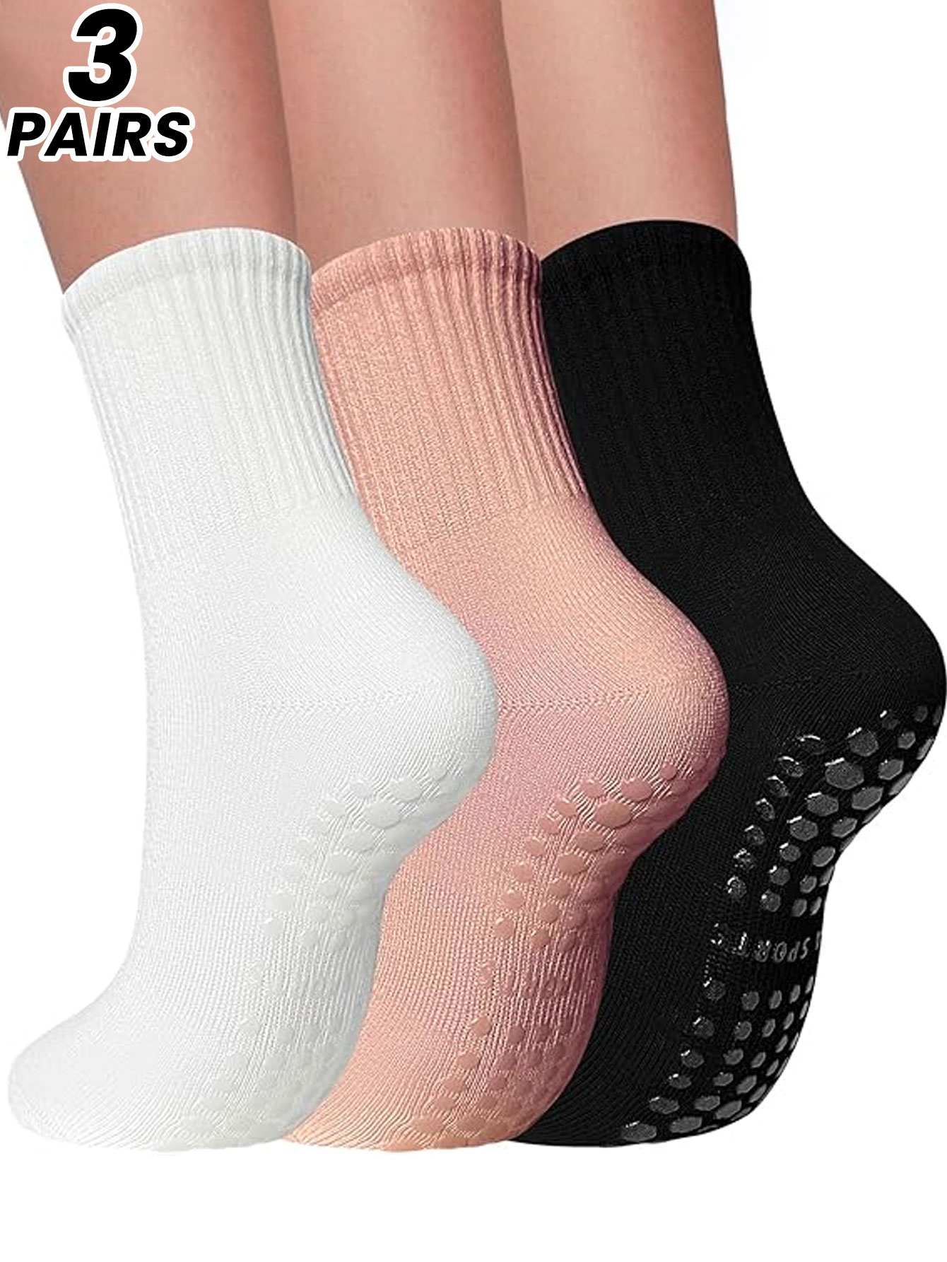 Yoga Mat - 3 pares de calcetines profesionales de