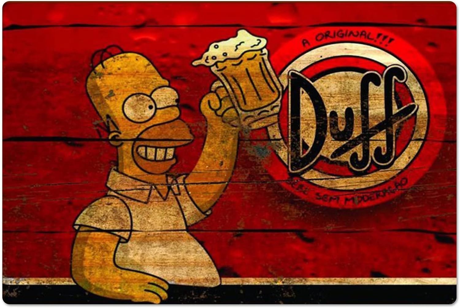 Sports Equipment Poster - Letrero Metálico Retro de Cerveza Homer