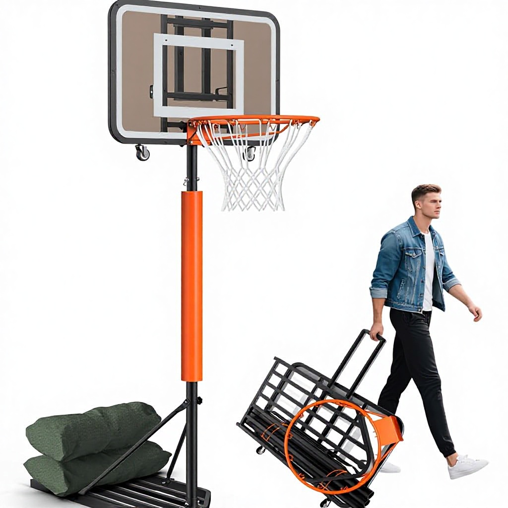 Basketball Hoop - Aro de Baloncesto Portátil Ajustable de