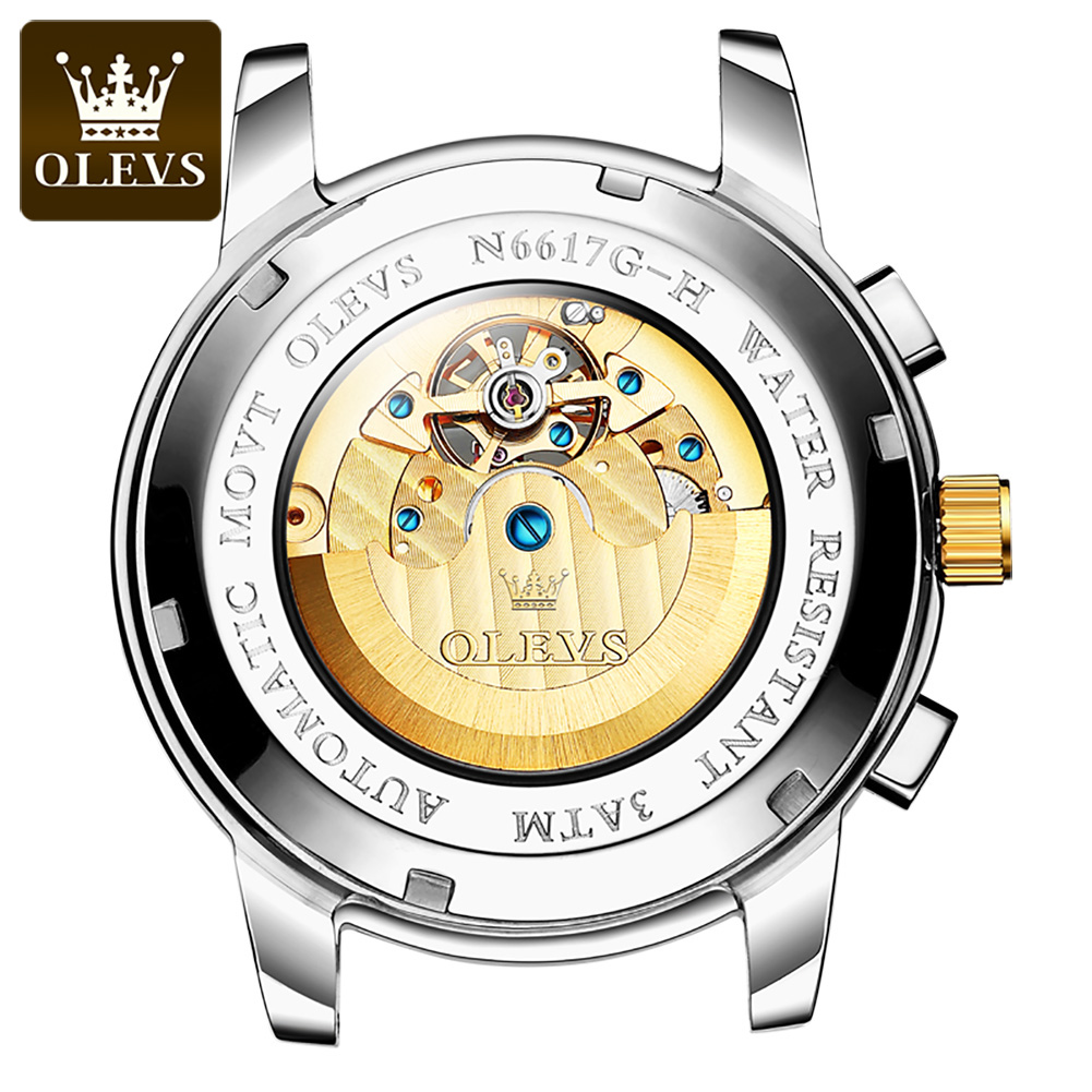 OLEVS 6617 Reloj mecánico clás - Resistance Band reseña y precio