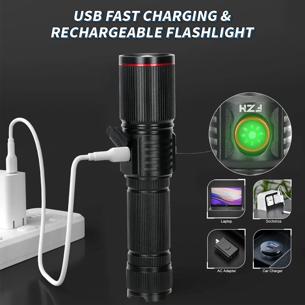 Potente linterna LED tipo C re - Jump Rope reseña y precio