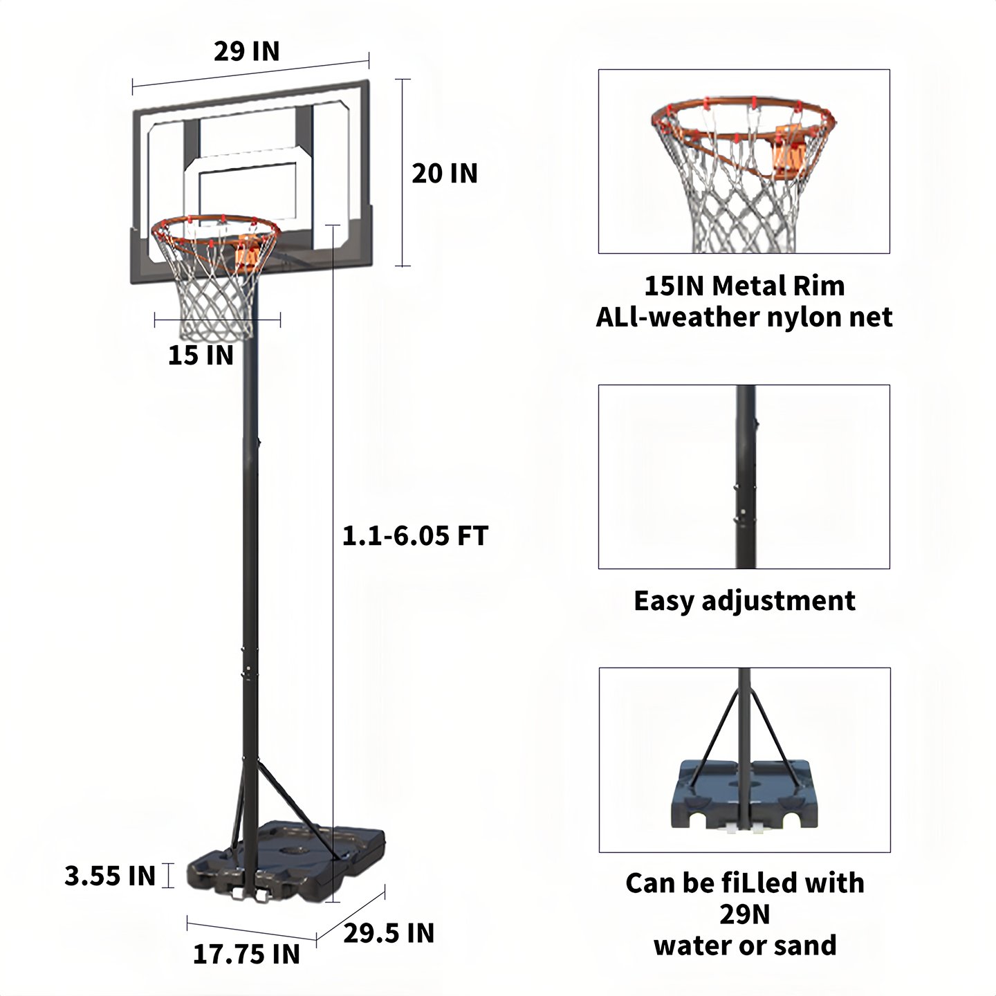 Aro de Baloncesto al por Mayor - Basketball Hoop reseña y precio