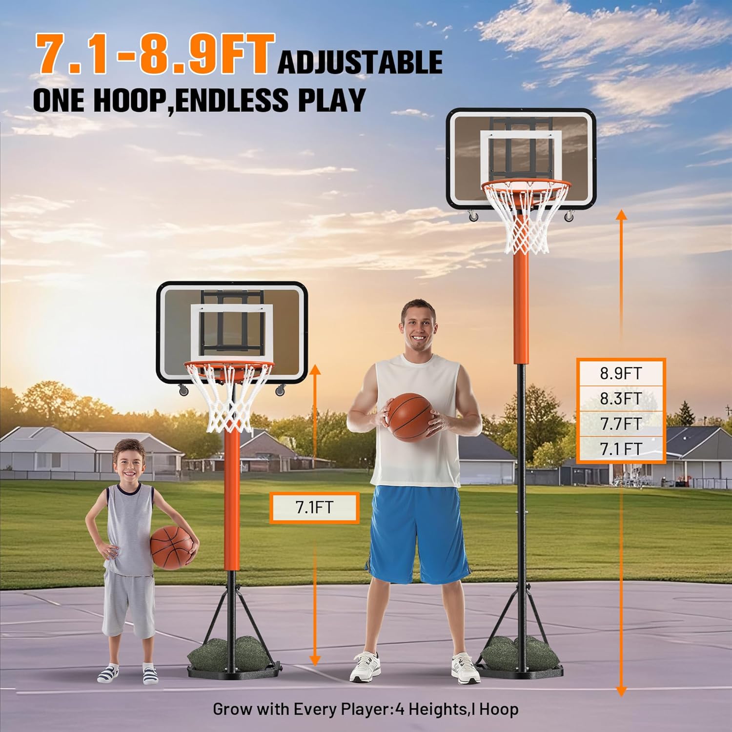 Aro de Baloncesto Portátil Aju - Basketball Hoop reseña y precio
